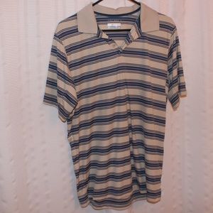 Tan & Blue Izod Omni Shade Golf Shirt